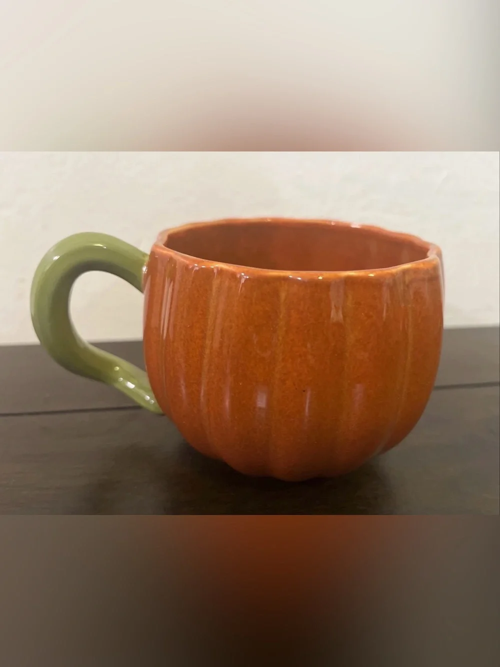Starbucks Pumpkin Coffee Mug 2007 Twisted Vine Handle Autumn Fall 13oz EU